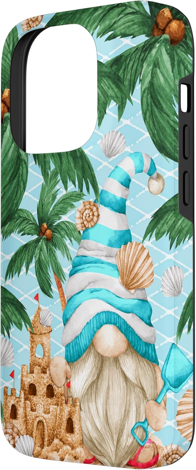 Life Is Better At The Beach For Summer Lover Funny Gnome Case for iPhone 14 Pro