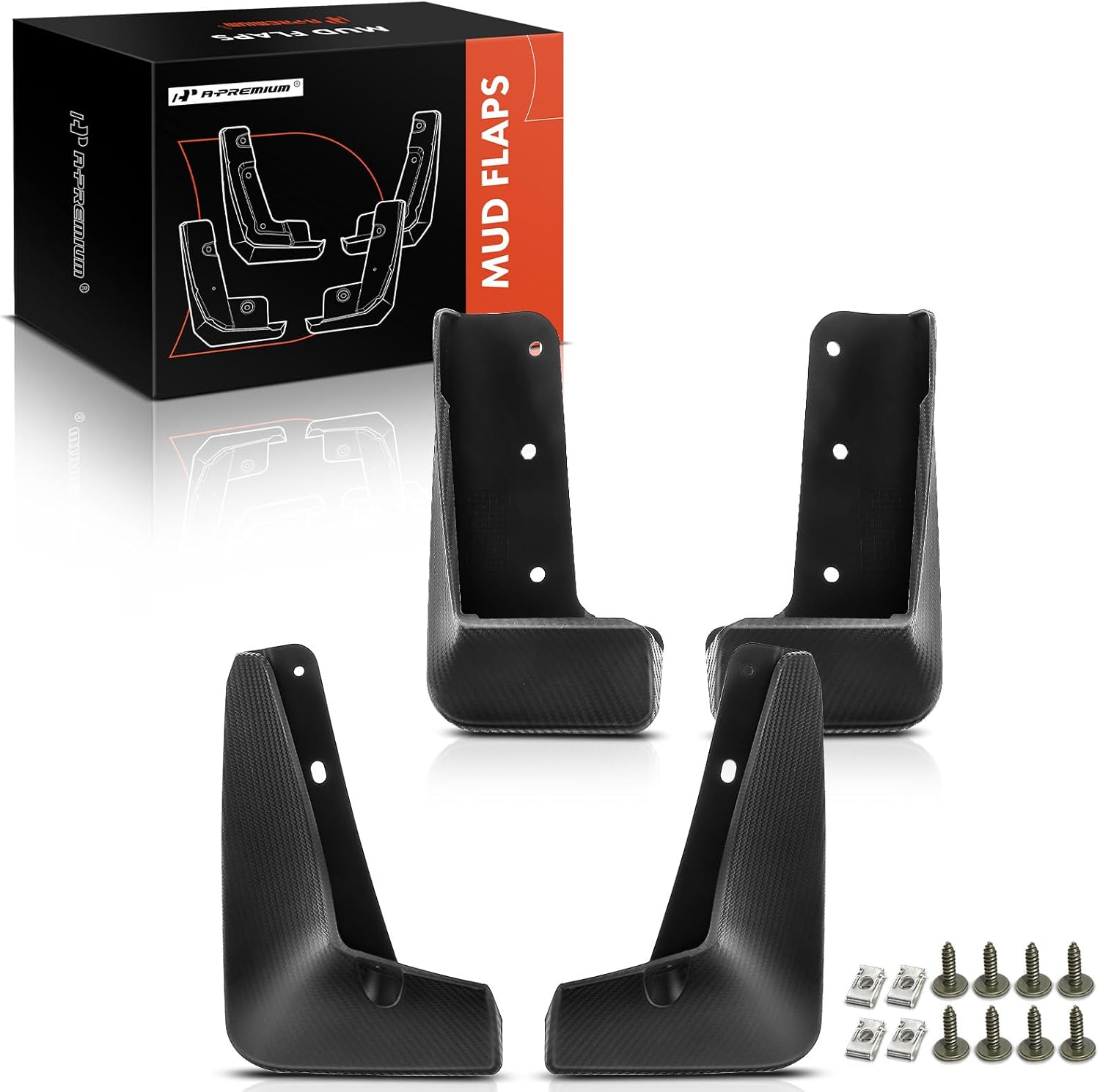 A-Premium Set of 4PCS Mud Flaps Splash Guards Mudguards Mudflaps with Hardware Accessories Compatible with BMW i3, 2014-2020, Hatchback Only, 4-Door, Front and Rear (Driver & Passenger Sides)