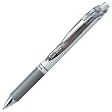 Pentel EnerGel RTX Retractable Liquid Gel Ink Pen, (0.7mm) Medium line, Gray Ink, Box of 12 Pens (BL77-N) – view 2