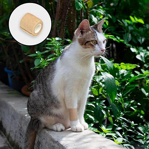 Miniatura 8 de Paquete de 30 vendajes atléticos autoadhesivos, envoltura deportiva transpirable, envoltura veterinaria para caballo, rollos de gasa elástica para