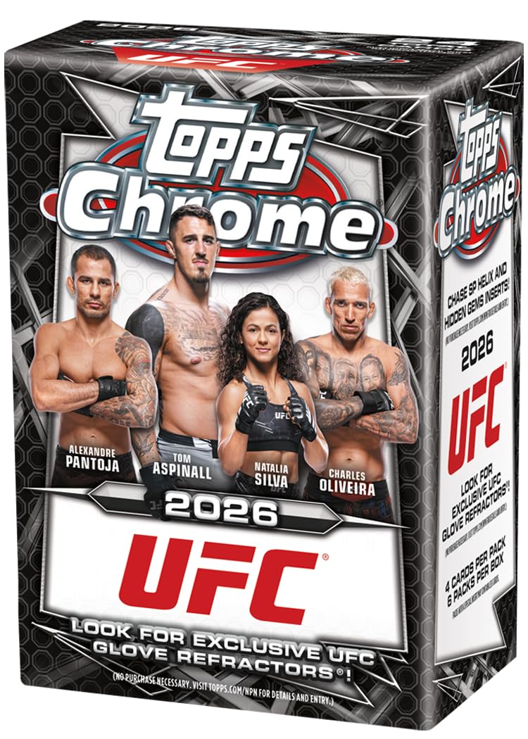 2026 Topps Chrome® UFC - Vorteilsbox (4 Karten pro Packung, 6 Packungen pro Box)