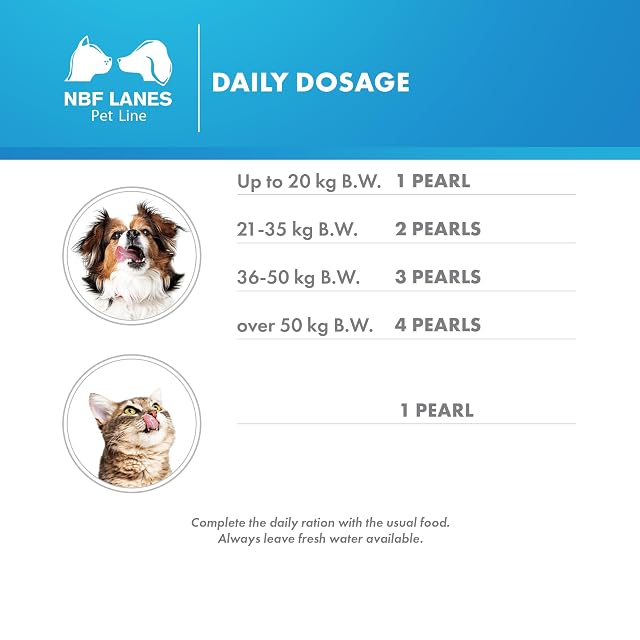 Foto 4 de 7 de NBF Lanes - Perognidol FORTE Perro y Gato, 40 perlas, Favorece la Nocicepción Normal y la Función Normal…