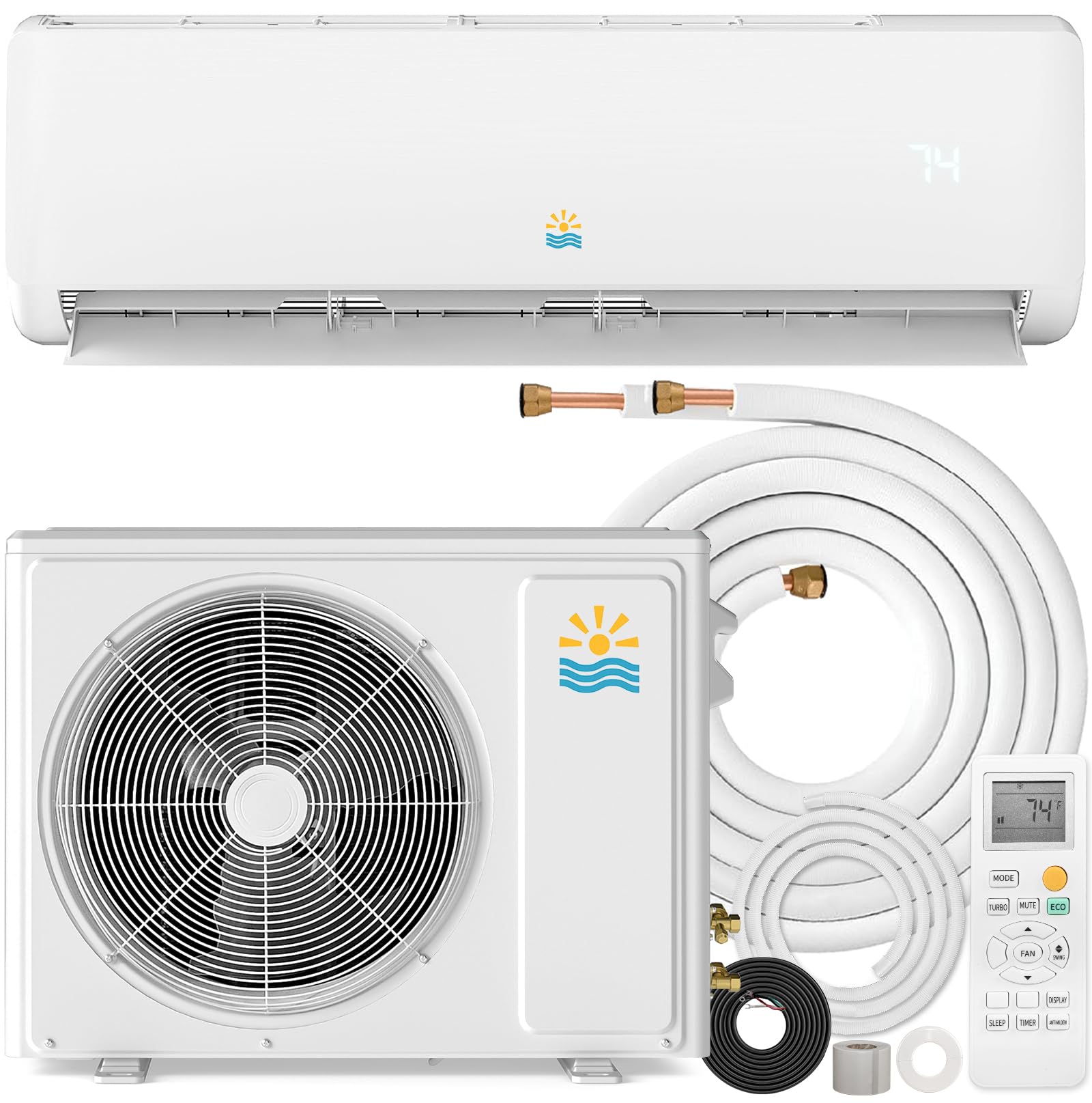 Photo 1 of ***MISSING INDOOR PART *** OYLUS Mini Split Ac/Heating System, 12000 BTU Inverter 115V 19 SEER2 Mini Split AC Unit