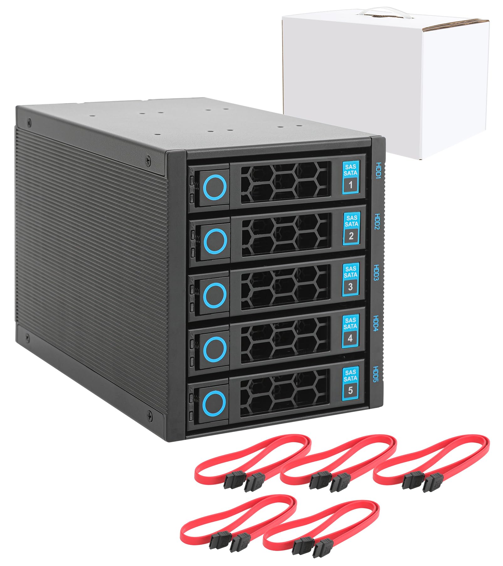 Amazon | RackChoice 内蔵ハードドライブエンクロージャ 5x2.5インチ 