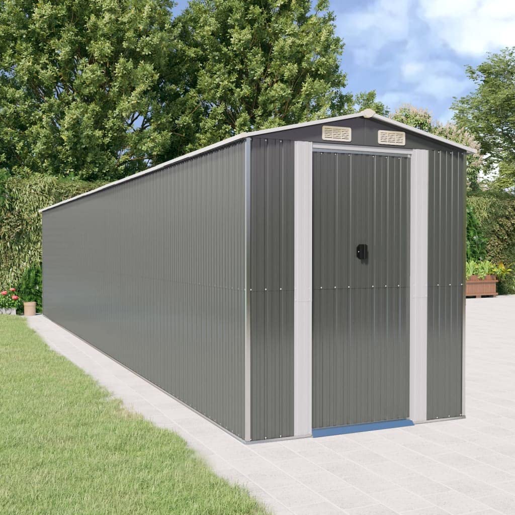 Générique Abri de Jardin Gris Clair 192x1021x223 cm Acier galvanisé,Maison & Jardin,Pelouses & Jardins,Vie en extérieur,Structures extérieures,Cabanes & abris de Jardin,3147448