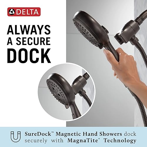 Miniatura 25 de Delta Faucet 54810-CZ-PK SureDock - Ducha magnética de mano, bronce champán, 7 ajustes de pulverización Champagne bronce,Cromado,Mate