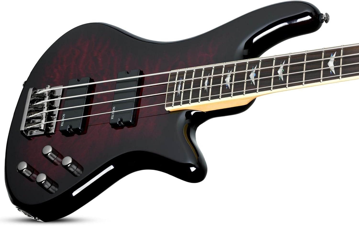 Schecter Stiletto Extreme 4 Bass Guitar - Black Cherry