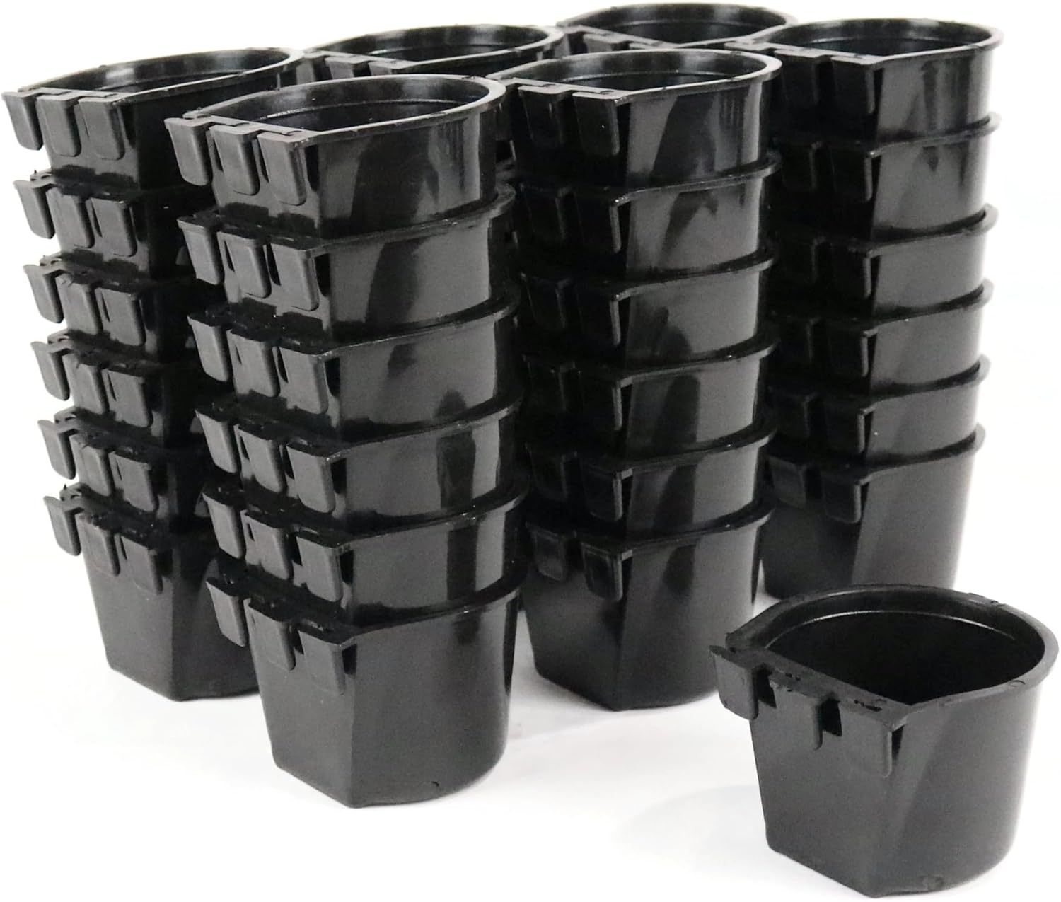 The ROP Shop 36-Pack - Black Cage Bowls Made of Durable Plastic for Farm Animals and Pets