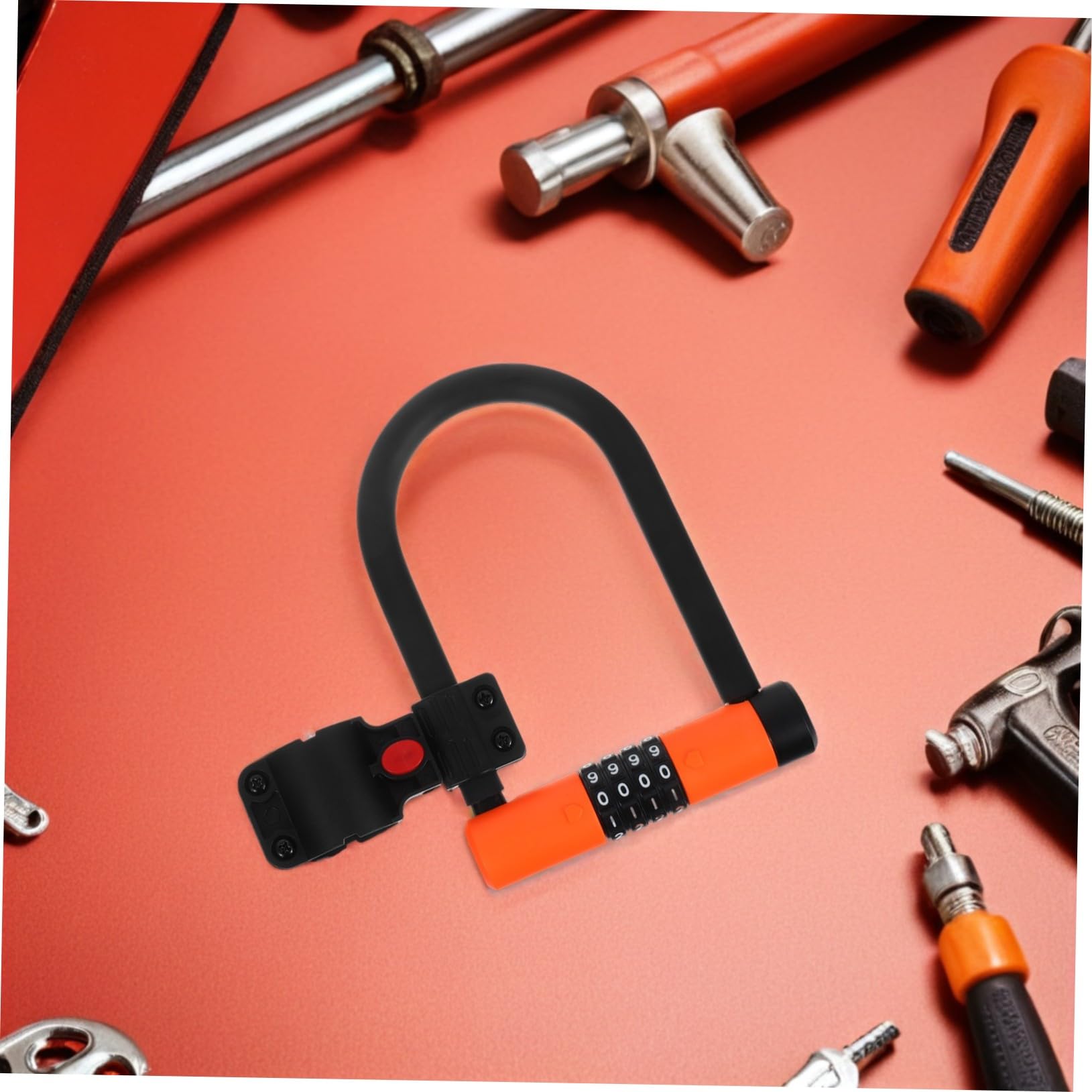 SUPVOX Lucchetto Bicicletta U-shaped Antifurto Resettable Serratura Combinazione Chiave per Bici Elettriche Scooter Moped Resistente Agli Urti e Versatile per Urbano e Off-road