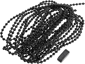 IMIKEYA 1 Conjunto De Cortinas De Rolo Pretas Cortinas De Janela De Plástico Cortinas Pretas Cortinas De Cortina De Corda De Rolo De Contas Correntes De Rolo Contas De Extensão De