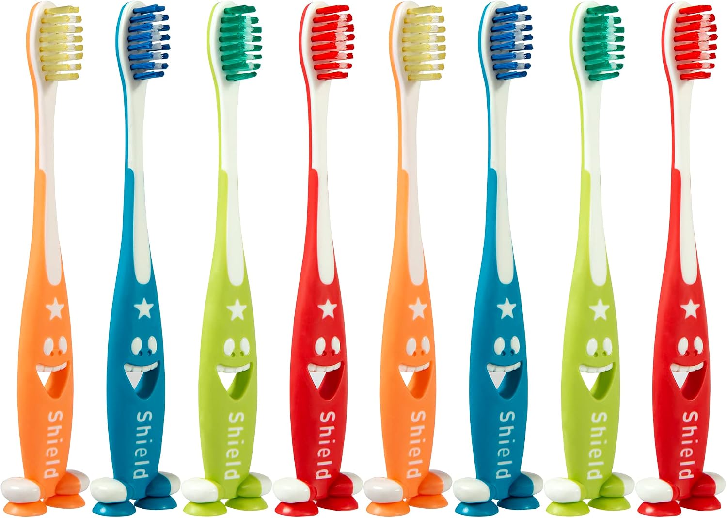 Amazon.com : Shield Care Giggles Toothbrush (8Pcs-Soft) : Health ...