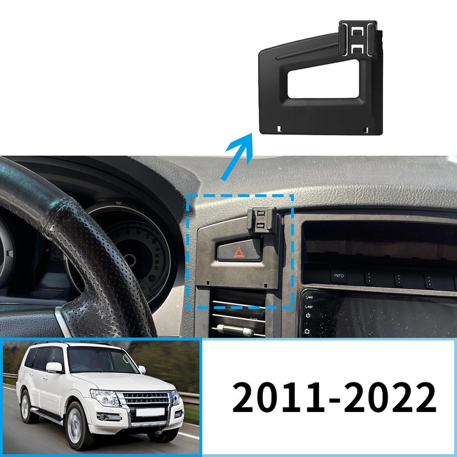 Uchwyt Samochodowy na Telefon dla Mitsubishi Pajero 2011-2022, uchwyt na telefon komórkowy dla samochodu, ekran, stała podstawa, stojak na nawigację GPS (podstawa i uchwyt 1)