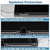 Vista 4 de TIKOdirect Transparent Case Compatible with Nintendo Switch OLED, Dockable Clear Protective Case for Switch OLED, Comfort Grip Case with