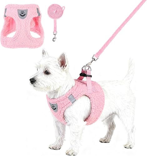Miniatura 51 de KOOLTAIL Juego de arnés y correa para perros pequeños y medianos, arnés de malla suave sin tirones para perro, cómodo chaleco acolchado