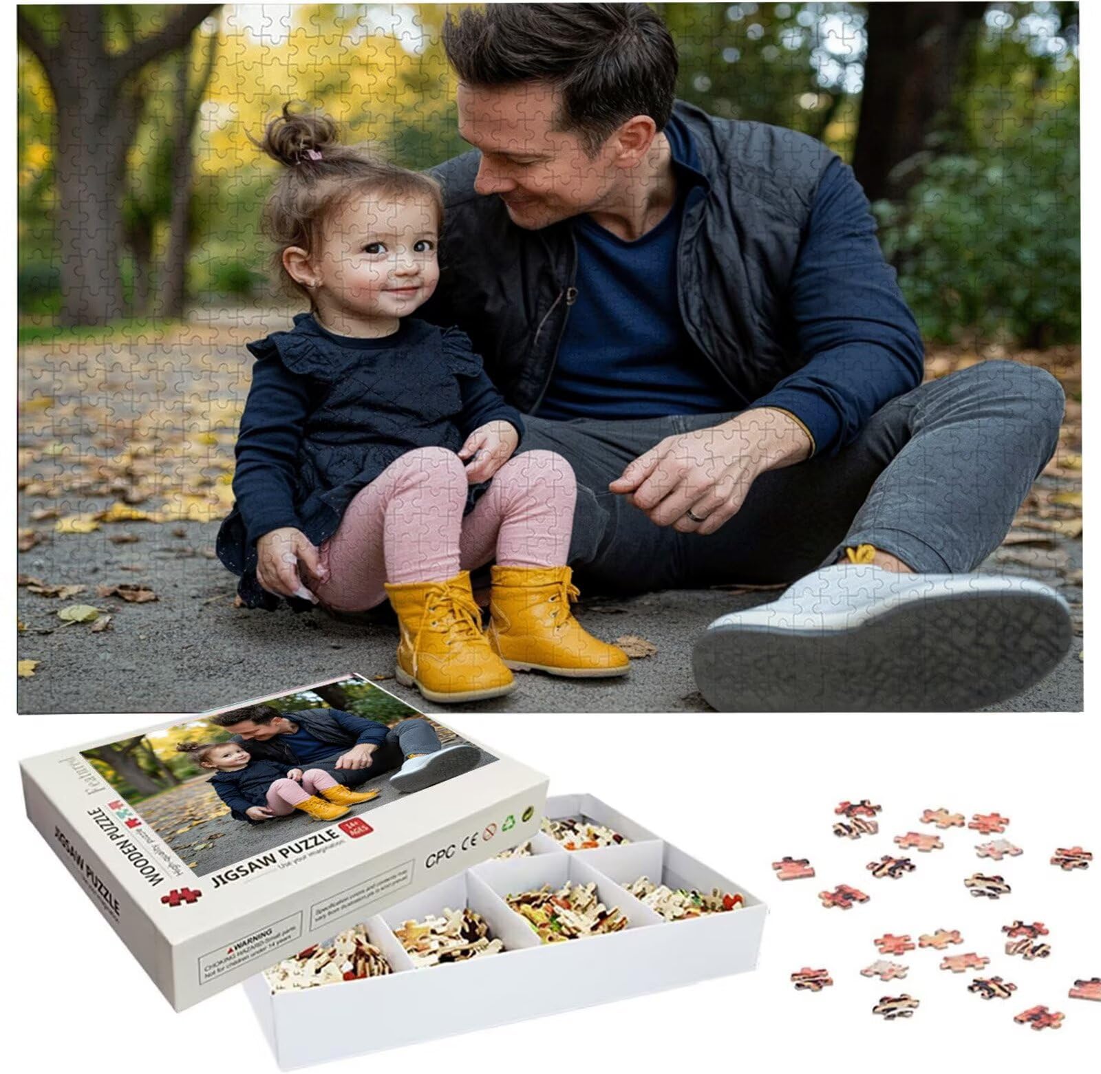 Spersonalizowane puzzle 4000 elementów, drewniane puzzle z własnym zdjęciem