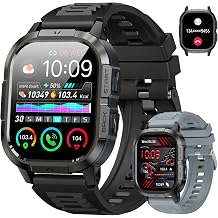 Smart Watch for Men Fitness Tracker: Military Waterproof Make Answer Call Digital Mens Watches Running Step Pedometer Smartwatch Compatible Samsung Android and iPhone Sleep Heart Rate SpO2 Monitor