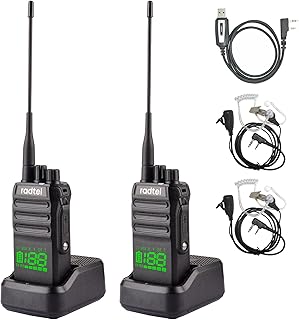 Radtel RT-493 GMRS Radio 10W IP67 Waterproof Handheld, 199 CH Long Range Two Way Radio for Adults, GMRS Repeater Capable, UHF Scanning & Receiving, 2800mAh Type-C Charging (2 Pack)