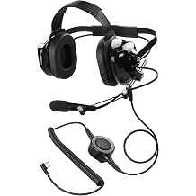 BHDH50PTT-BK-K2 Noise Cancelling Headset Compatible with BaoFeng BTECH UV-5R UV-5RA UV-5RE UV-5R3 BF-F8HP UV-82HP Kenwood 2-PIN 2 Pin Radios NX-1200 NX-1300 NX-P1200 NX-P1300 NX-3220 NX-3320