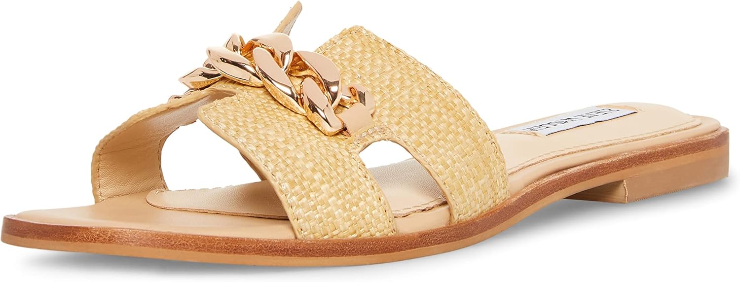 Steve Madden Women's Harkin Sandal, Raffia, 6
