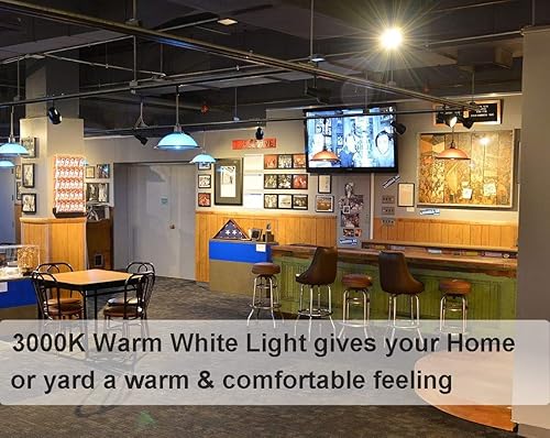 Miniatura 10 de Vinaco PAR30 - Luz de inundación de 100 W, paquete de 6 unidades de alto brillo 1500LM PAR30 halógeno de cuello largo regulable, PAR30L inundación