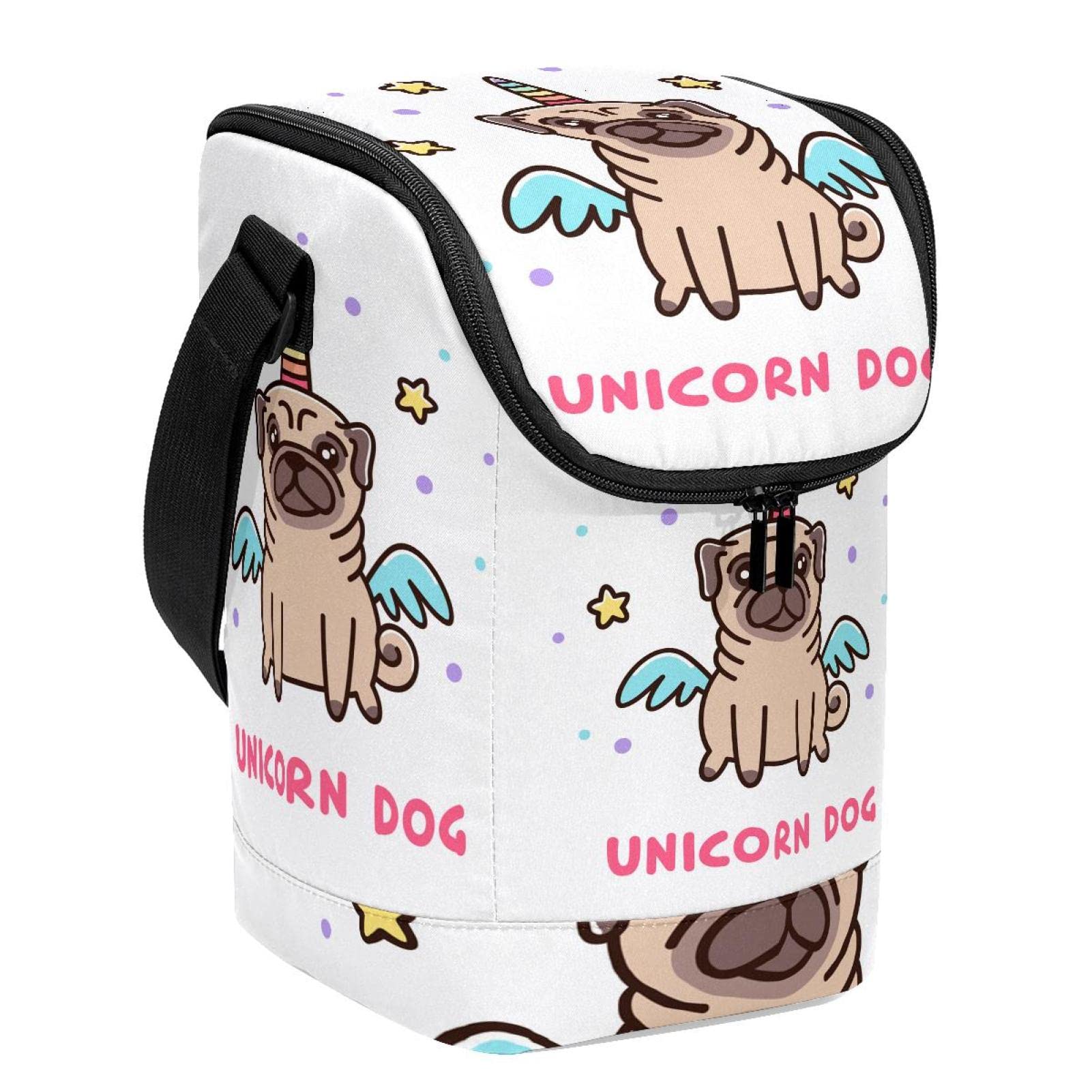 Bolsa de almuerzo portabebidas de unicornio infantil con aislamiento térmico