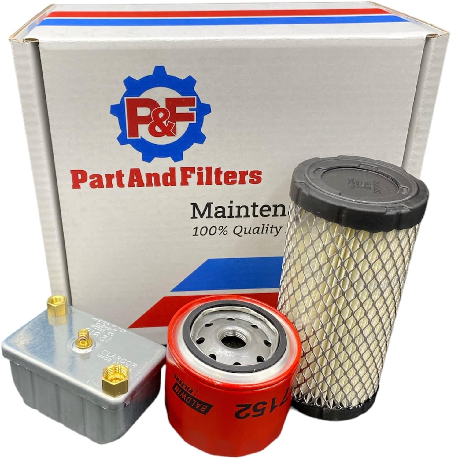 P&F Filter Kit (B7152, BF806, RS3715) For RV Diesel Generator HDKCA HDKCB Spec. A-C Replace Onan (140-3071, 122-0893, 149-2513)
