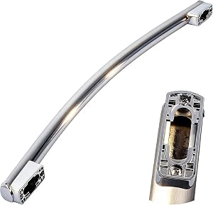 WR12X34310 Freezer Door Handle Replacement for GE Refrigerator, Stainless Steel Freezer Drawer Handle Compatible with GNE25J GFE24J GDE25ESK GWE19J GYE18J Series