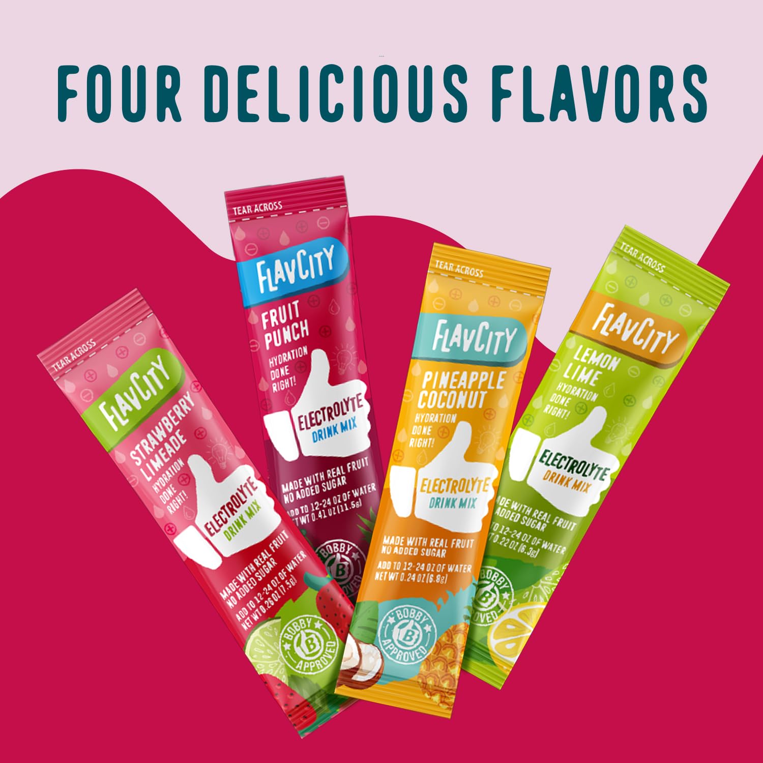 FlavCity Fruit Punch Electrolytes Powder Packets - 28 Hydration Packets - No Added Sugar - Hydration Powder with Real Fruit & Unrefined Sea Salt - Keto & Gluten-Free (28 Stick Packs) - Image 6