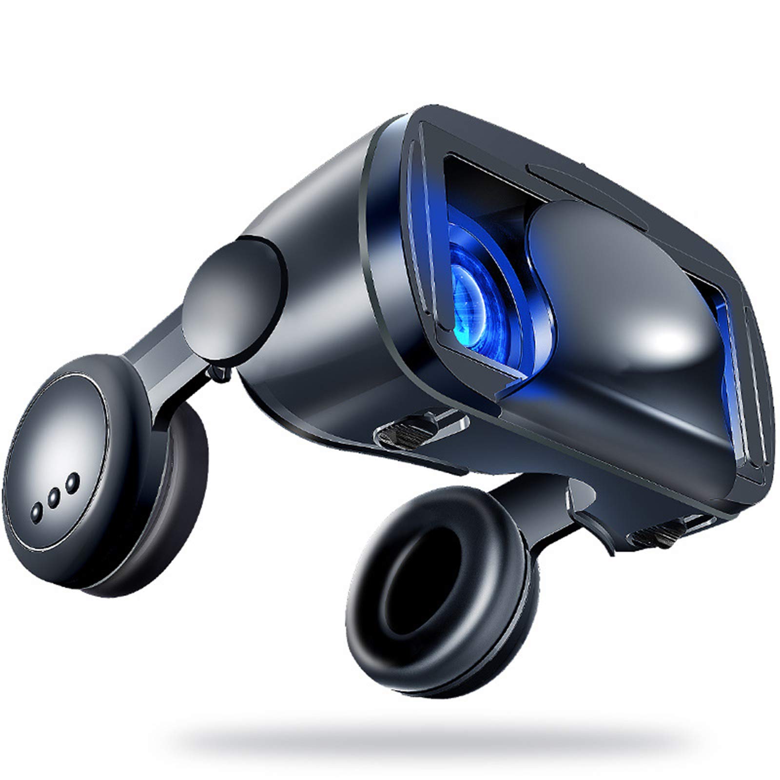 3D VR Gafas de Realidad Virtual, Gafas VR de Realidad Virtual, Auriculares Incorporados, 120 Grados FOV Botón, VR Glasses para Los Móviles de Pantalla 5.0-7.0 Pulgadas