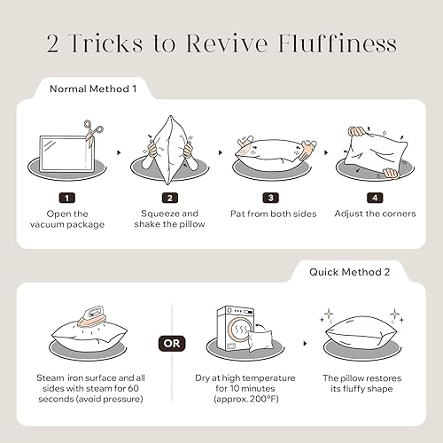 Miniatura 8 de Phantoscope Insertos de almohada, 100% fibra virgen hipoalergénica de poliéster, almohadas cuadradas para sofá, sillón, cama, 56x56 cm (Paquete de 2)