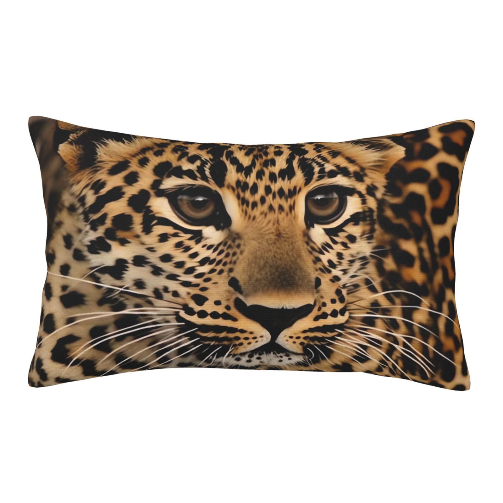Velvet Pillowcases 14"x20" Ultra Soft Breathable Pillow Cases, Luxury Fuzzy Throw Pillow Covers with Zipper, Cute Leopard Pillow Shams All Seasons Decorative Cushion Cases for Couch