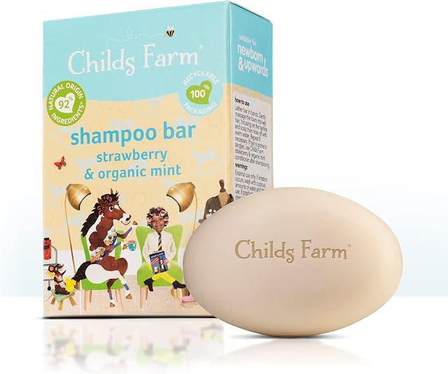 Childs Farm | Kids Shampoo Bar 60g | Strawberry & Organic Mint |  All Hair Types