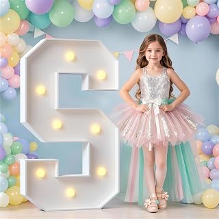 JoyMuse 3FT Marquee Letters Light Up Letras S for Party Wedding Proposal