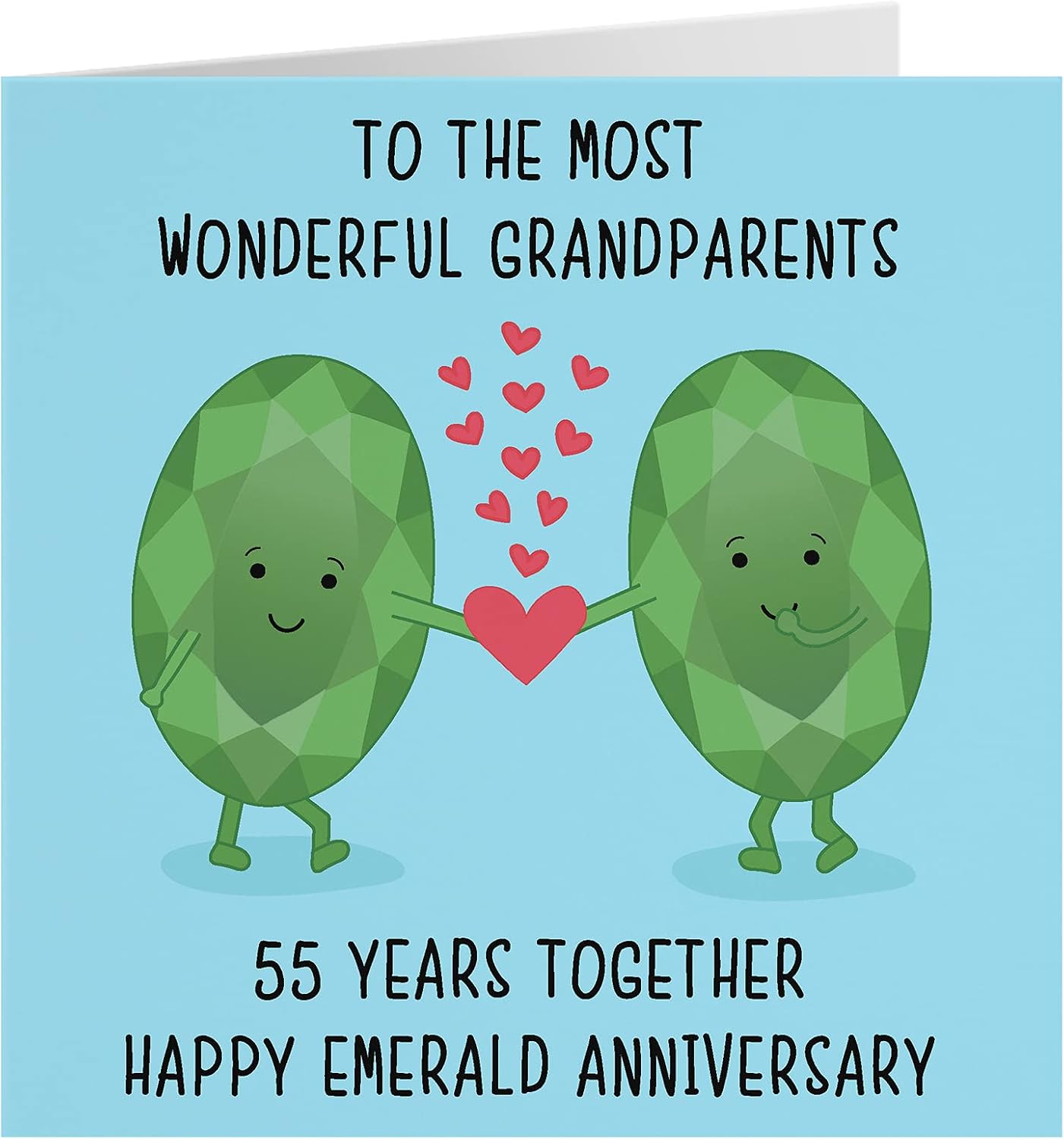 Hunts England, Large Grandparents 55th Anniversary Card, To The Most Wonderful Grandparents, 55 Years Together