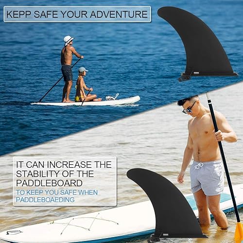Miniatura 8 de Tablas de remo inflables, aletas de surf, aleta de SUP de plástico para surf, tabla de remo de pie, canoas, accesorio de tabla de surf (9 pulgadas)