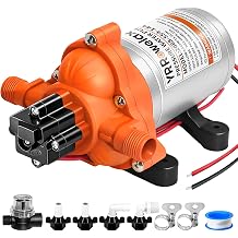 RV Water Pump 12V Quiet, 3.5GPM 45PSI Self-Priming RV Water
