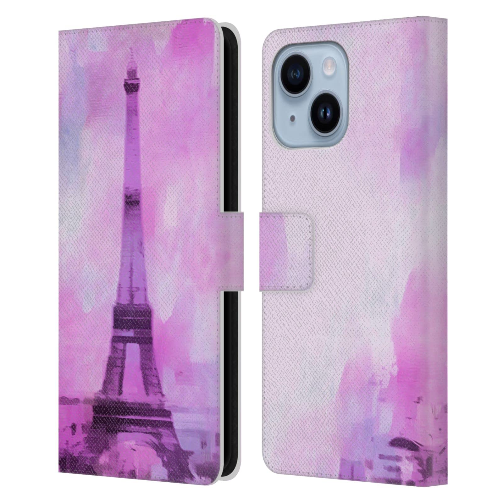 Étui cuir LebensArt Abstrait iPhone 14 Plus contre chocs et rayures d'écran