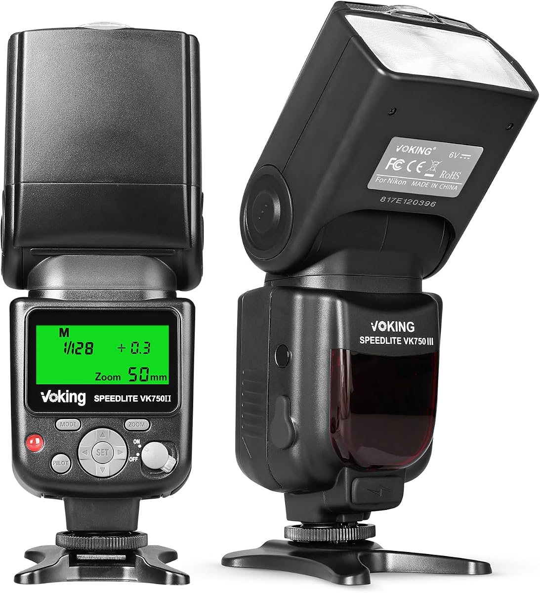 VK750II TTL Flash Speedlite with LCD Screen for Nikon F DSLR Camera | Work with D3500 D3400 D3300 D3200 D3100 D5600 D7100 D7200 D5300 D5500 D500 D850 D750 DSLR Cameras with Standard Hot Shoe
