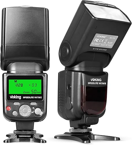 Cámara VK750II TTL Speedlite Flash compatible con Nikon D3500 D3400 D3300 D3200 D3100 D5600 D7100 D7200 D5300 D5500 D500 D850 D750 y otros D750
