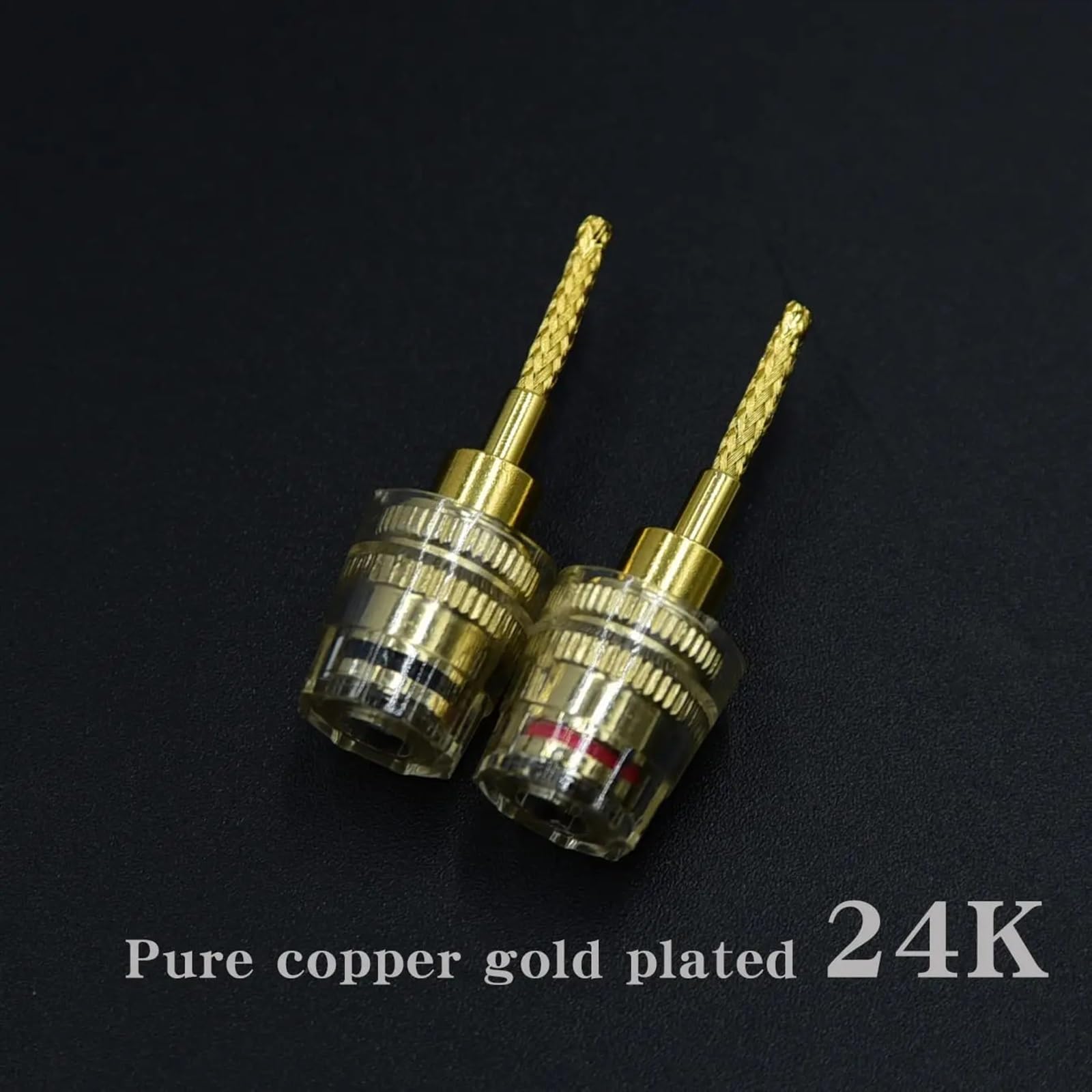 Adapter złącza wtykowego do banana żeńskiego typu śrubowego 2 mm do 4 mm, centralny kabel surround do zacisków głośnikowych ze sprężyną (12 szt.)