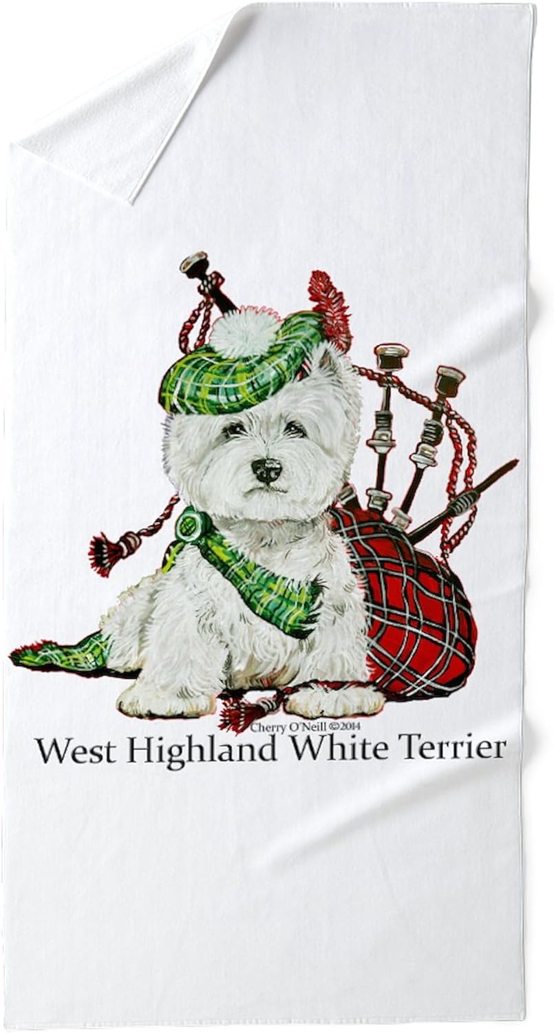 CafePress Highland Westie 30"x60" Absorbent Cotton Back, Soft Beach, Pool Towel