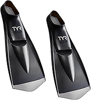 TYR FlexFins 2.0 Swim Fins - 100% Rubber Training Flippers for Leg Strength, Foot Flexibility & Technique Improvement
