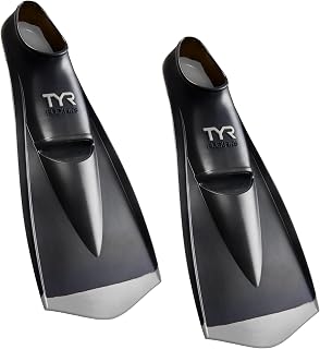 TYR FlexFins 2.0 Swim Fins - 100% Rubber Training Flippers for Leg Strength, Foot Flexibility & Technique Improvement