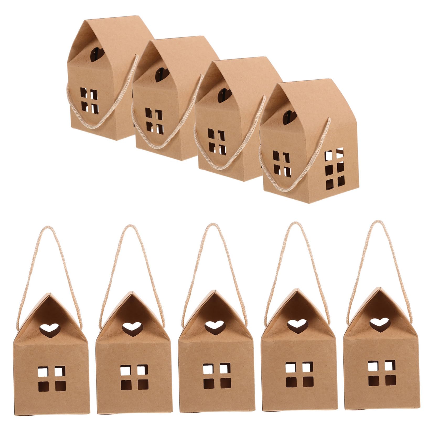SAFIGLE 50piezas Cajas de Obsequio Pequeñas Forma de Casa Cajas para Dulces de Boda Unidades para Decoraciones de Bodas Dulces y Galletas como Recuerdos de Fiesta