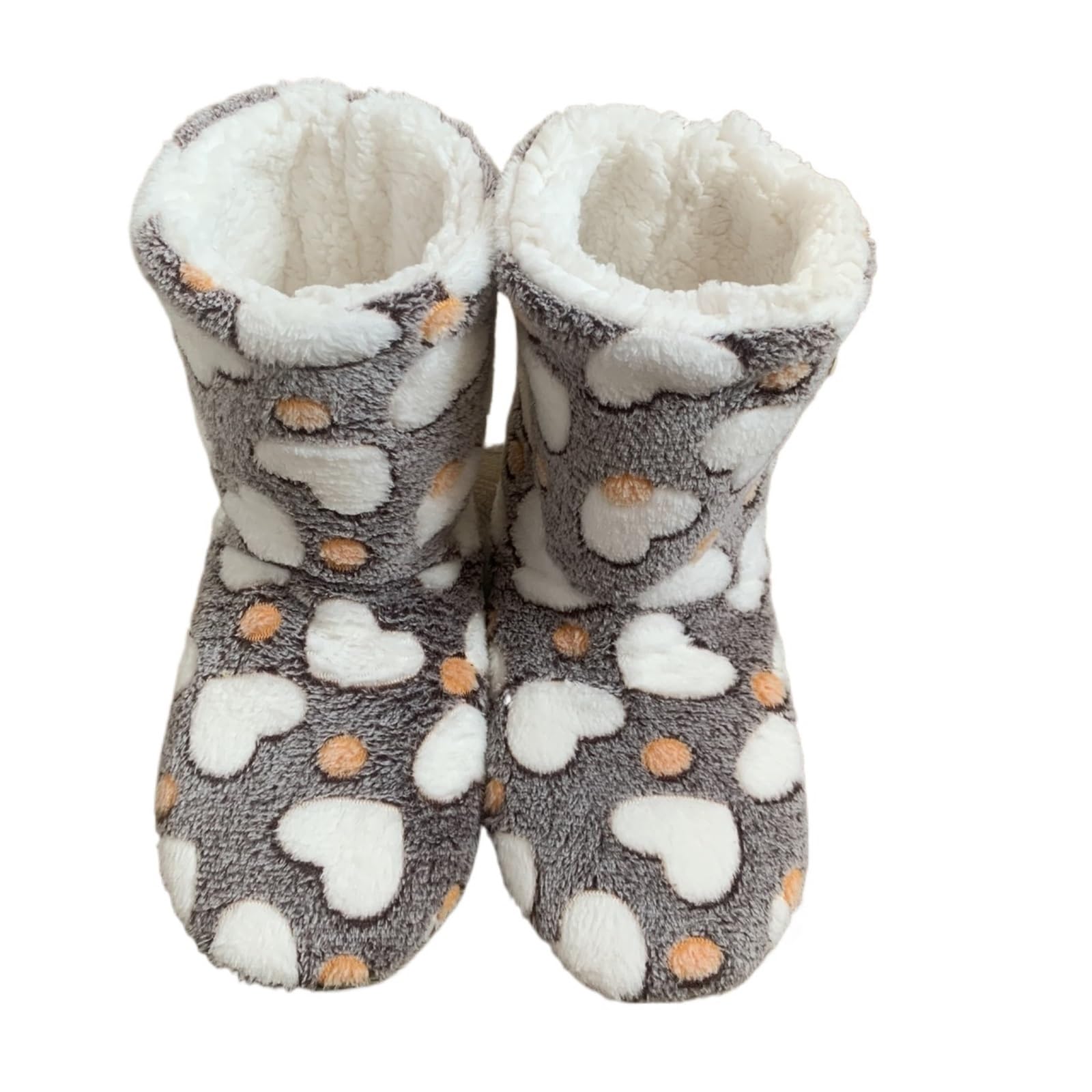 Pantuflas de mujer para invierno Calcetines de casa acolchados gruesos hasta media pantorrilla 3