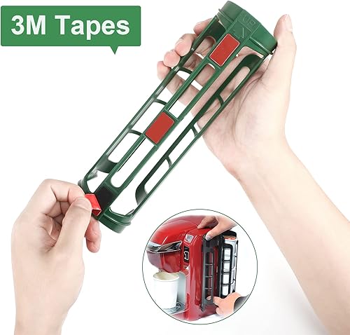 Miniatura 5 de STORAGENIE Soporte para cápsulas de café Keurig, montaje en pared lateral, almacenamiento de tazas K, perfecto para mostradores pequeños (paquete de