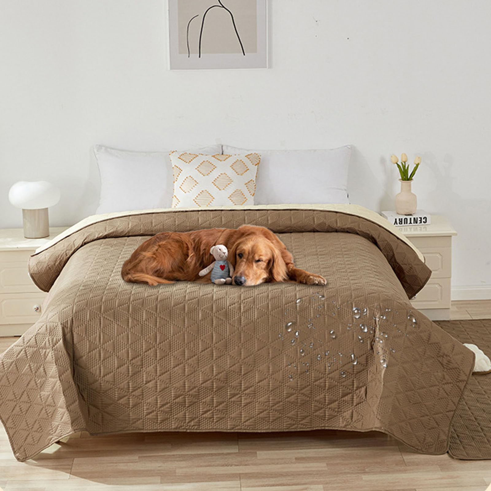 Lukery 2 Stück Wickelunterlage Waschbar für Hunde, Welpenunterlagen Wiederverwendbare Matten Trainingspads für Hunde Schnell Absorbierend für Laufstall/Autositz/Sofa (52 * 82 in,Grau)