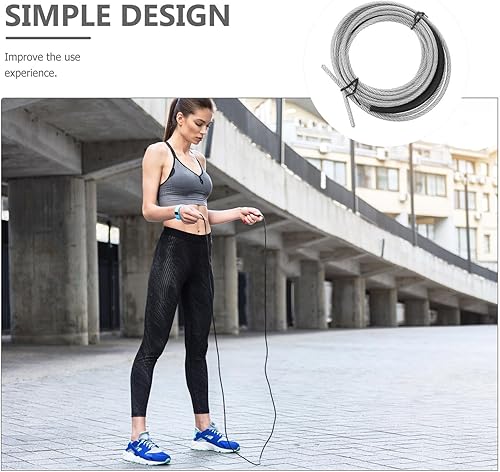 Miniatura 9 de Weighted Steel Cable Replacement Jump Rope for Fitness Training Wear-resistant Tube Anti-deformation Sports Accessory for Competitive Speed Jumping