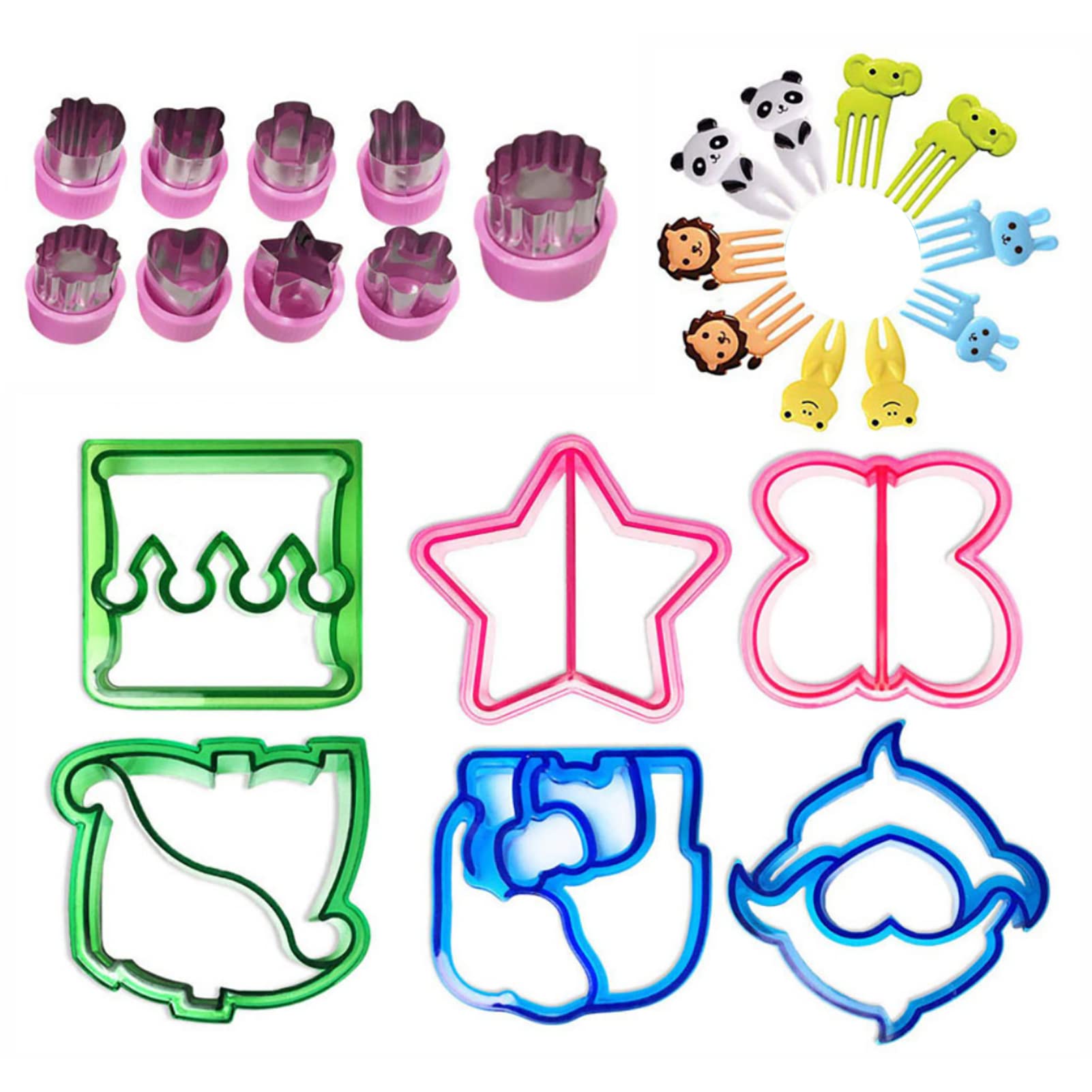 SNZ Emporte-pièces Pour Pain Et Légumes Pour Enfants - Ensemble D'emporte-pièces Pour Enfants Créatifs - Emporte-pièces Et Coupe-biscuits - Amusant à Cuisiner Et à Pâtisserie - Accessoires De Cuisson