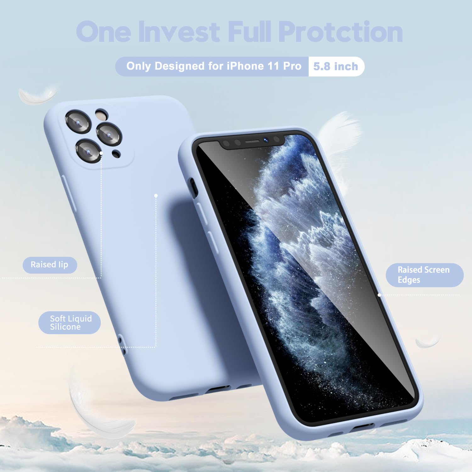 oakxco for iPhone 16 Pro Max Case Liquid Silicone, Soft Rubber Gel Elegant Aesthetic Basic Simple Cover, Cute Thin Slim TPU Matte Solid Color Plain Smooth Case for Women Girl, Light Pink — view 374